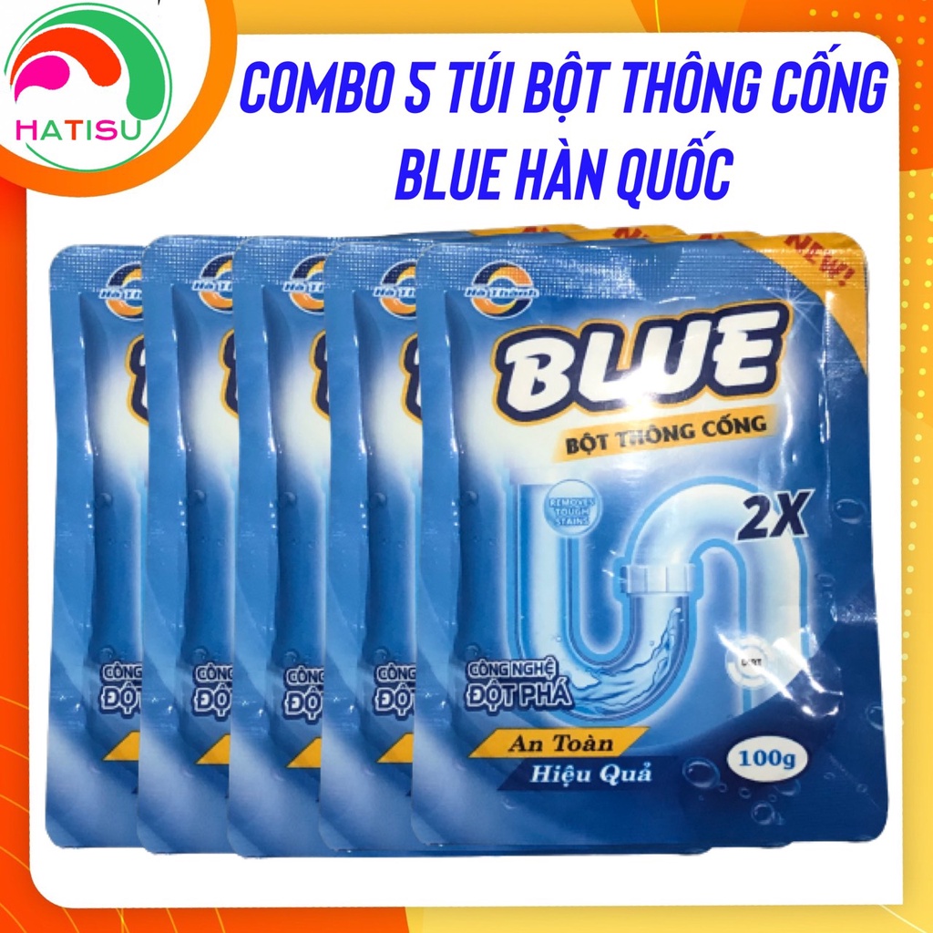 COMBO 2 TÚI BỘT THÔNG CỐNG BLUE HÀN QUỐC HATISU