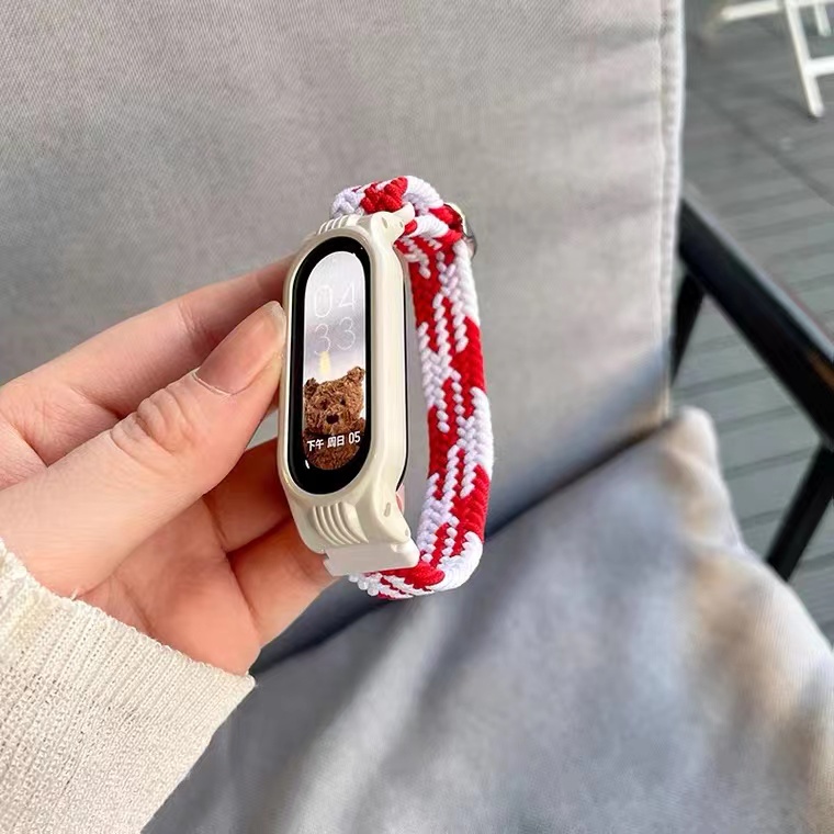 Dây Đeo Đồng Hồ Bằng Nylon Co Giãn 2022 Điều Chỉnh Được Cho Mi band 6 Miband4 miband 5 xiaomi Mi band 4 3 5 6