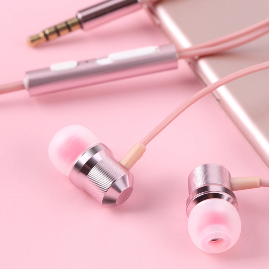 Tai nghe nhét tai giắc 3.5mm âm thanh siêu trầm có micro tiện dụng