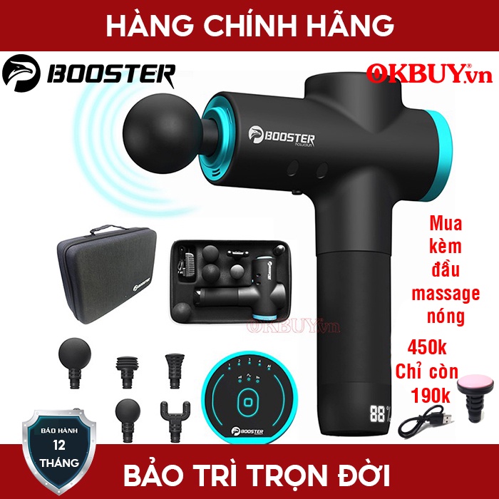 Súng massage cầm tay Booster M2-B 135W - Công nghệ Ai 3 chế độ