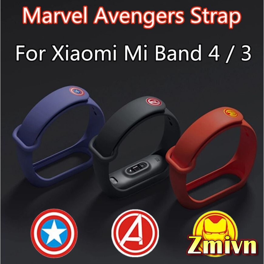 [Tặng dán màn] Combo 3 dây Evengers thay thế Xiaomi Miband 4 - Mijobs