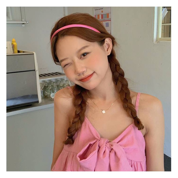 Băng đô bản mỏng màu kẹo phong cách Hàn Quốc cho nữ