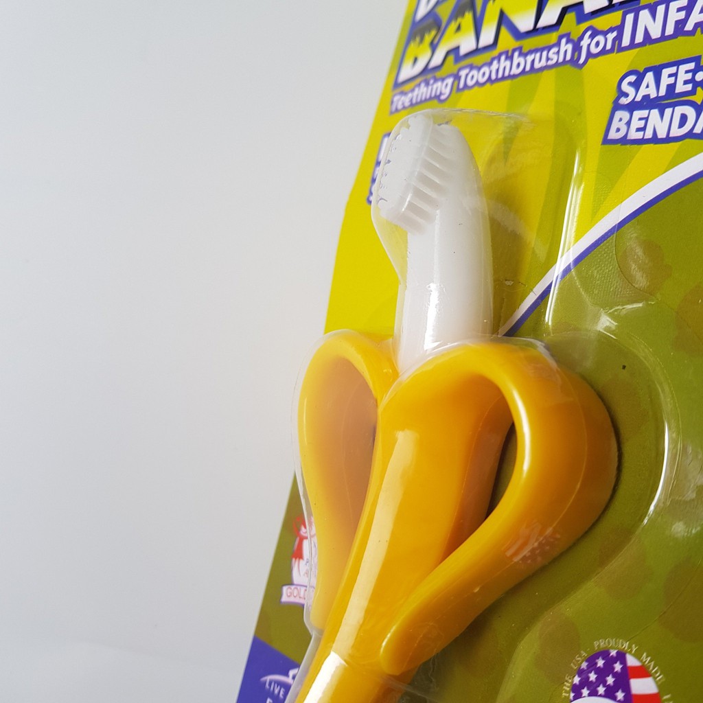 Gặm nướu chuối giảm ngứa lợi, vệ sinh miệng cho bé sơ sinh _ PK71