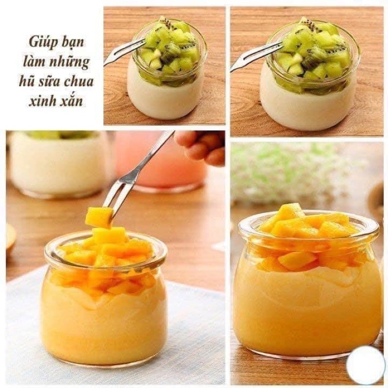 COMBO 12 HŨ THUỶ TINH LÀM SỮA CHUA 200ml