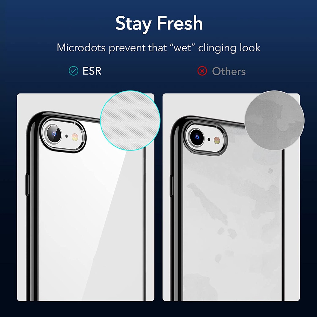 ESR Clear Silicone Case Compatible with iPhone SE (2022) iPhone SE (2020) iPhone 8/iPhone 7 Nắp bảo vệ trong suốt TPU mềm mỏng