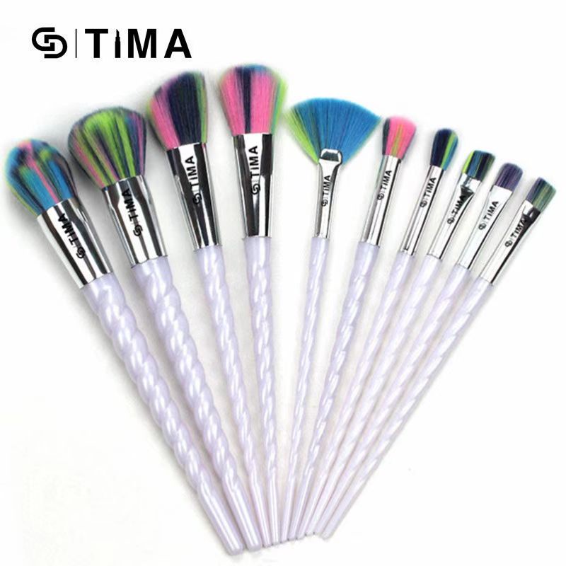 Bộ 10 Cọ Trang Điểm Màu Sắc Đa Năng Cho Người Mới Bắt Đầu GDTIMA