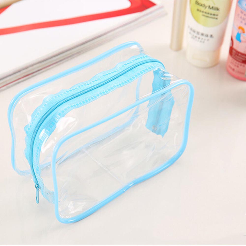 Túi Đựng Mỹ Phẩm Chất Liệu Nhựa Pvc Trong Suốt Có Khóa Kéo Tiện Dụng