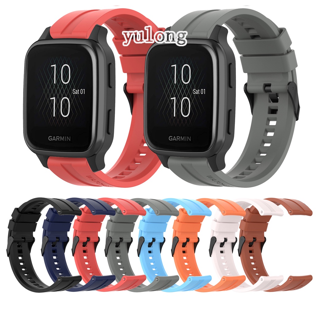 Dây Đeo Bằng Silicone Mềm 20mm Cho Garmin Venu SQ 2 / venu2 plus forerunner245 245M 645 645M vivoactive 3