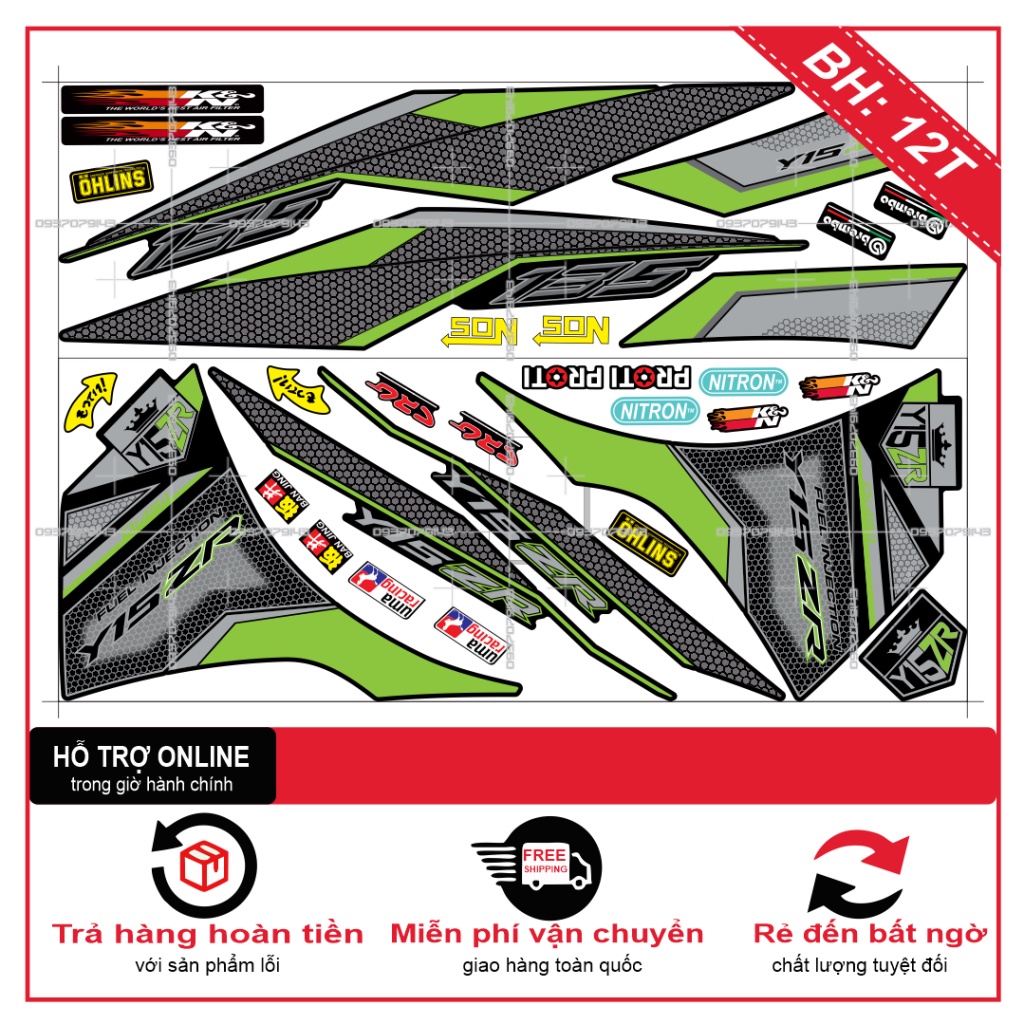 TEM RỜI EX 2011 Y15ZR -- SHIN DECAL 2