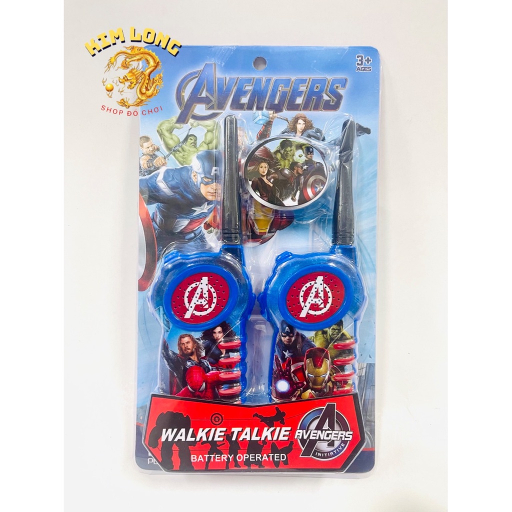 Đồ chơi bộ đàm liên lạc nghe nói được thật cho bé hình Siêu nhân nhện - Squit game trò chơi con mực - Super American