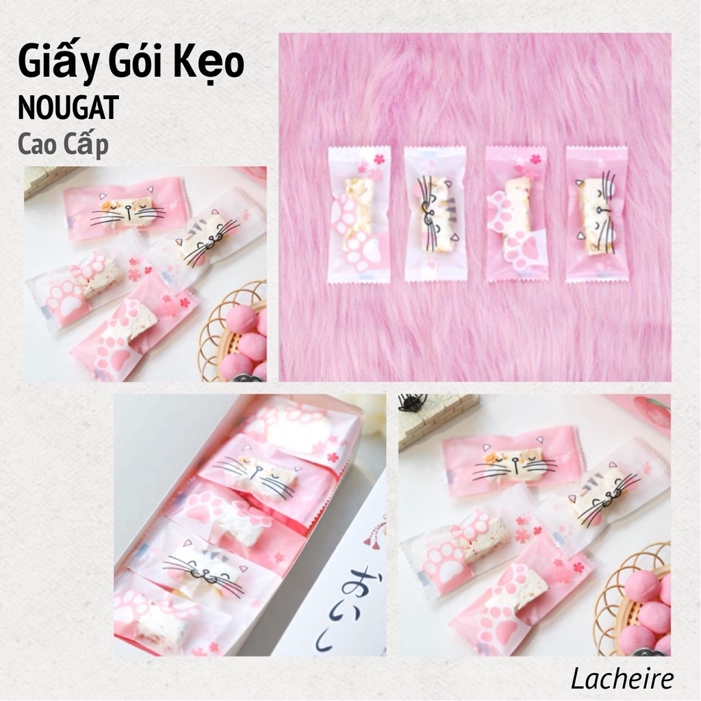 Giấy gói kẹo Nougat/ Kẹo Hạnh Phúc cao cấp 5 MẪU