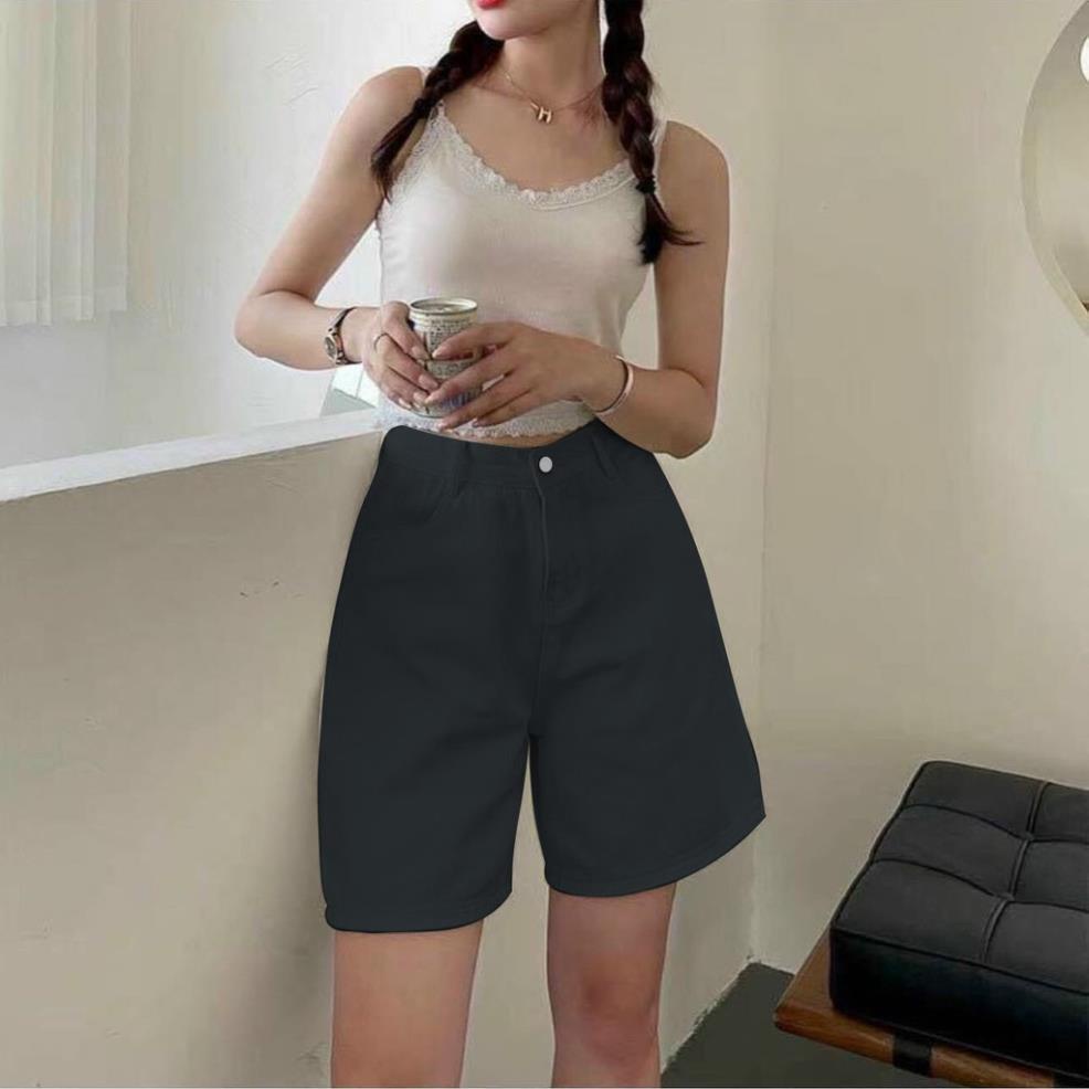 Quần Jean Ngố Ống Rộng Lưng Cao màu Đen Phong cách Ulzzang BC340 | BigBuy360 - bigbuy360.vn