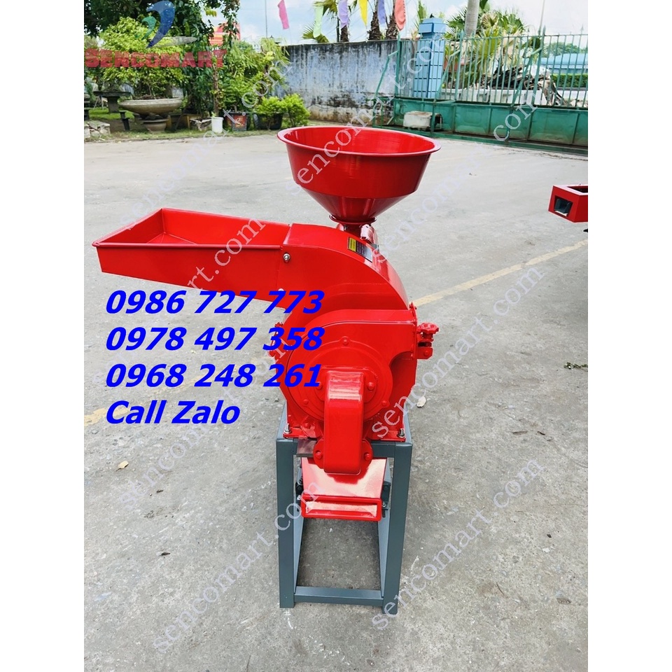 Máy xay chà lúa gạo gia đình có bộ nghiền đầu cá ngô khoai sắn bằng búa siêu khỏe bền