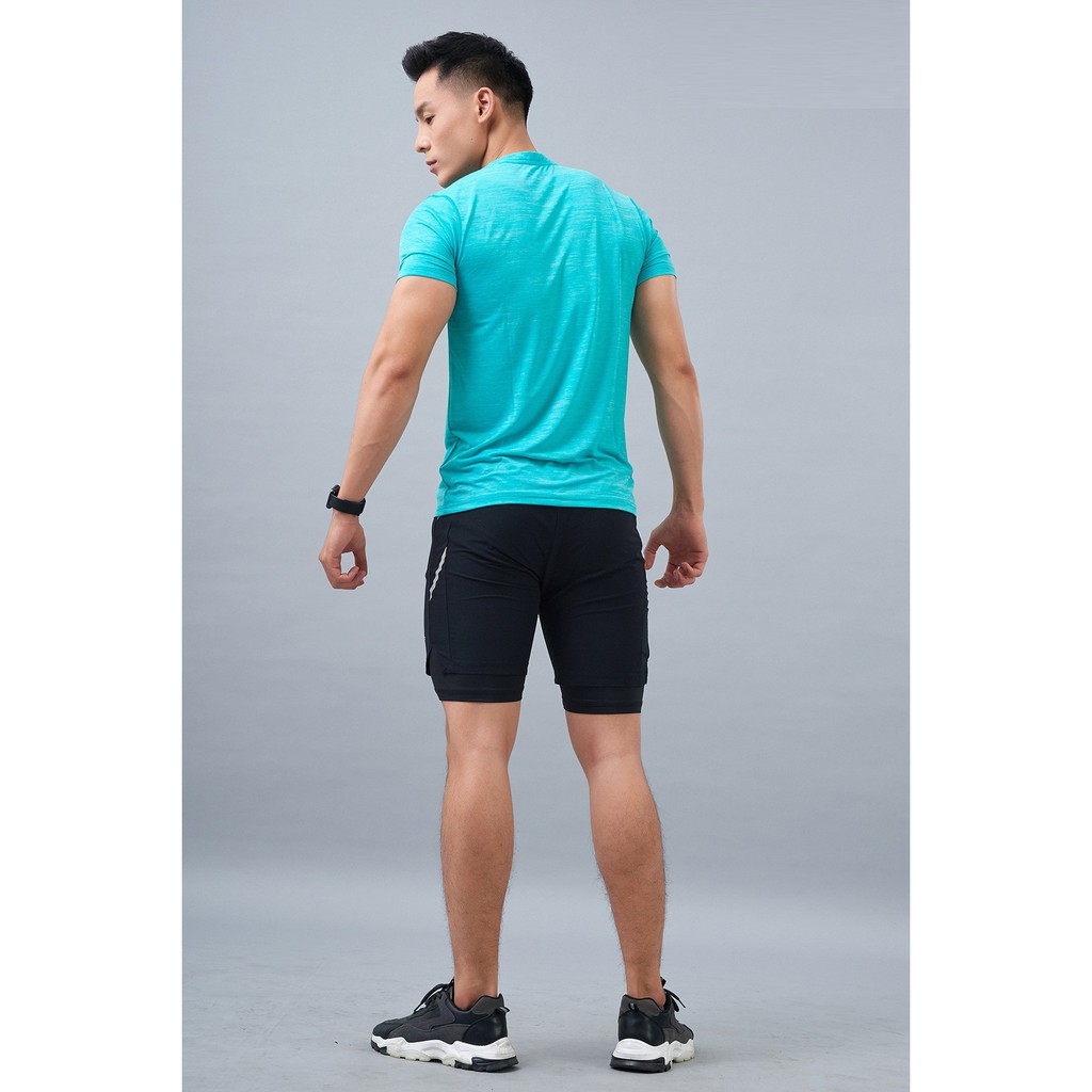 Áo Nam Ngắn Tay Tập Gym Yoga Co Giãn 4 Chiều, Hút Ẩm Tốt, Thoáng Khí Icado AH1-SP