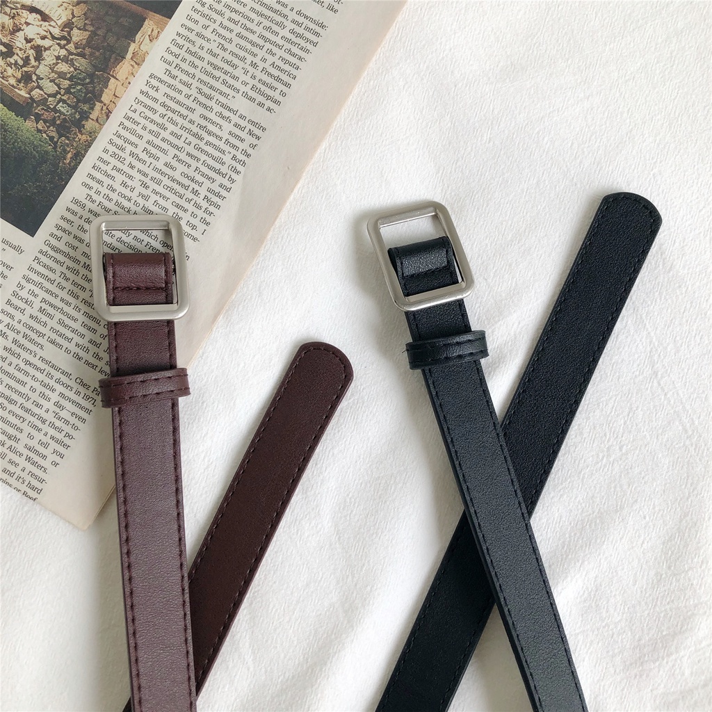 Thắt Lưng Khóa Vuông Phong Cách Hàn Quốc Thời Trang Đơn Giản 19614