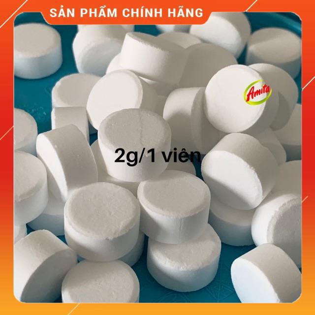 Viên khử trùng đa năng, ngừa khuẩn làm sạch nước hồ bơi, mùi hôi dạng viên sủi 2g Hàng chuấn