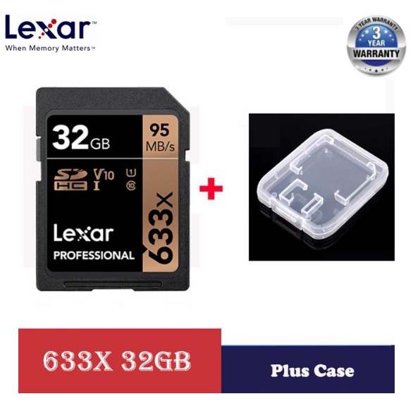 Thẻ Nhớ Lexar Professional 633x SDXC UHS-I 512GB 256GB 128GB 64GB 32GB
