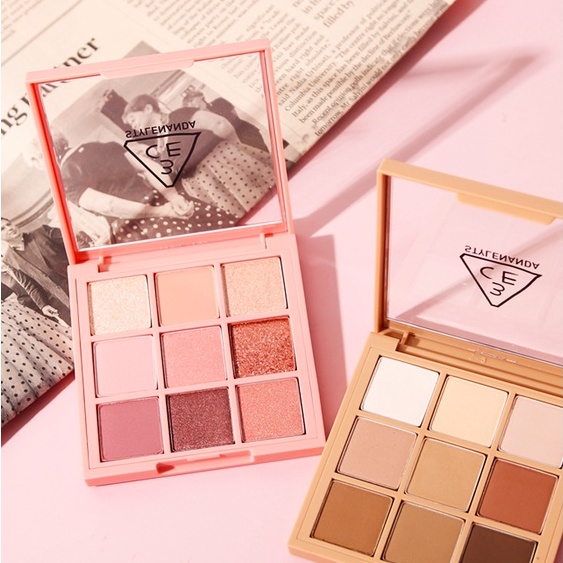 Bảng Phấn Mắt 3ce Trang Điểm Chuyên Nghiệp# Đĩa Smoothie Đào Mờ Ngọc Trai