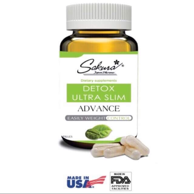 Viên uống giảm cân Detox Ultra Slim (giảm cân hiệu quả bằng thảo dược thiên nhiên ,đào thải độc tố)(USA)