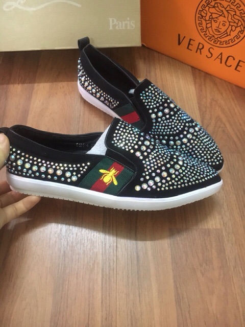 Giày lười nữ đính đá hàng thiết kế, hàng cao cấp | BigBuy360 - bigbuy360.vn