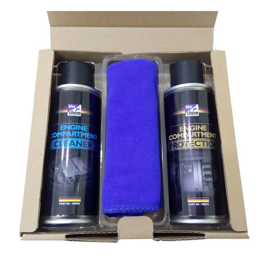 Bộ sản phẩm vệ sinh và làm sạch khoang máy BlueChem Engine Cabin Depth Maintance Package ducthanhauto