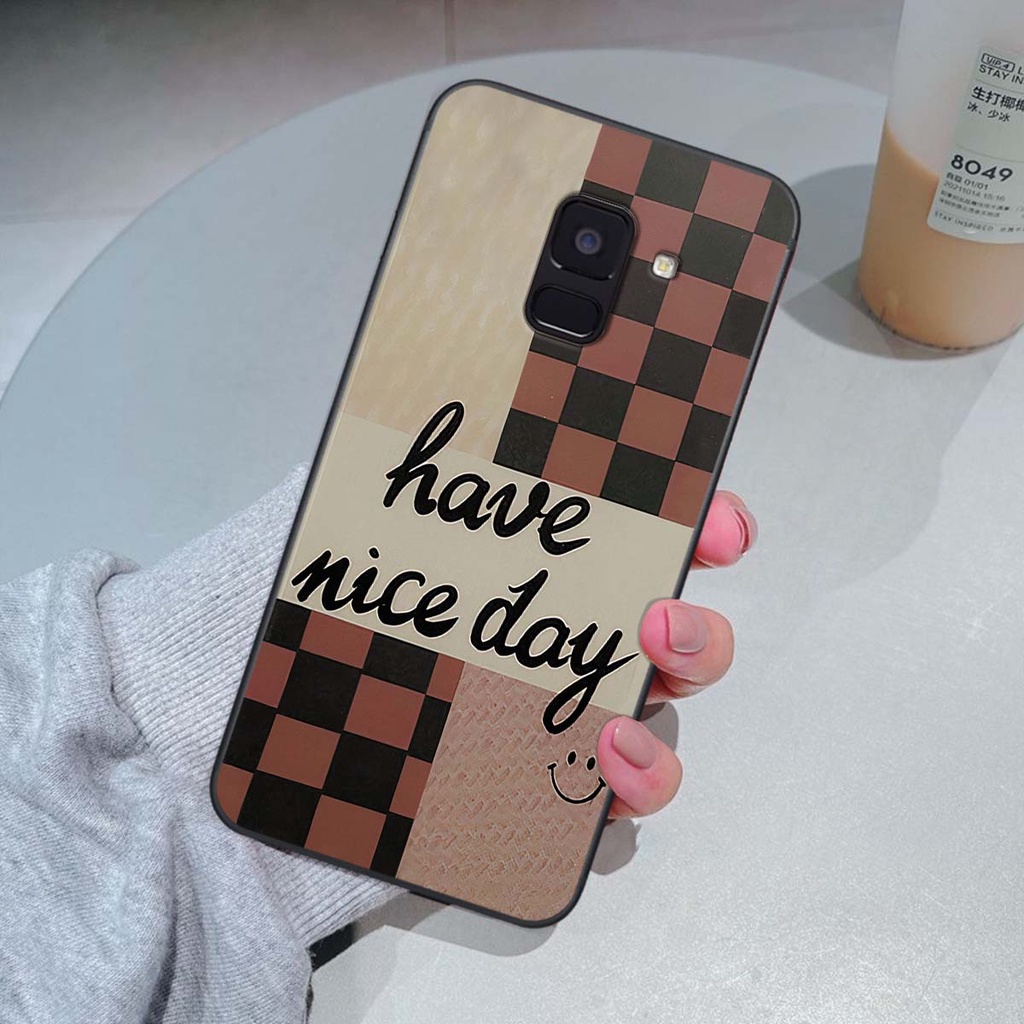 Ốp Samsung A8 2018 / A8 Plus / A8+ caro trái tim cá tính, thời trang siêu đẹp, siêu phong cách