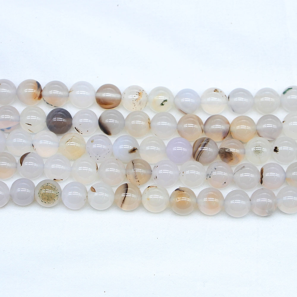 St.kunkka Hạt đá đục lỗ màu đen và trắng làm đồ trang sức handmade