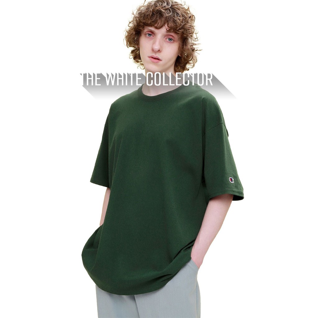 Áo Thun Trơn Champion T425 Xanh Rêu (Authentic)