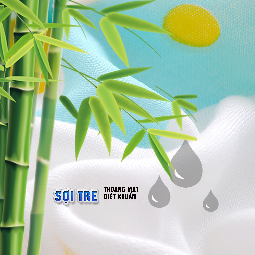 Chăn (mền) đũi cho bé sợi tre thiên nhiên và sợi Cotton, lsiêu mềm mịn, KT: 110x110cm, Minh House