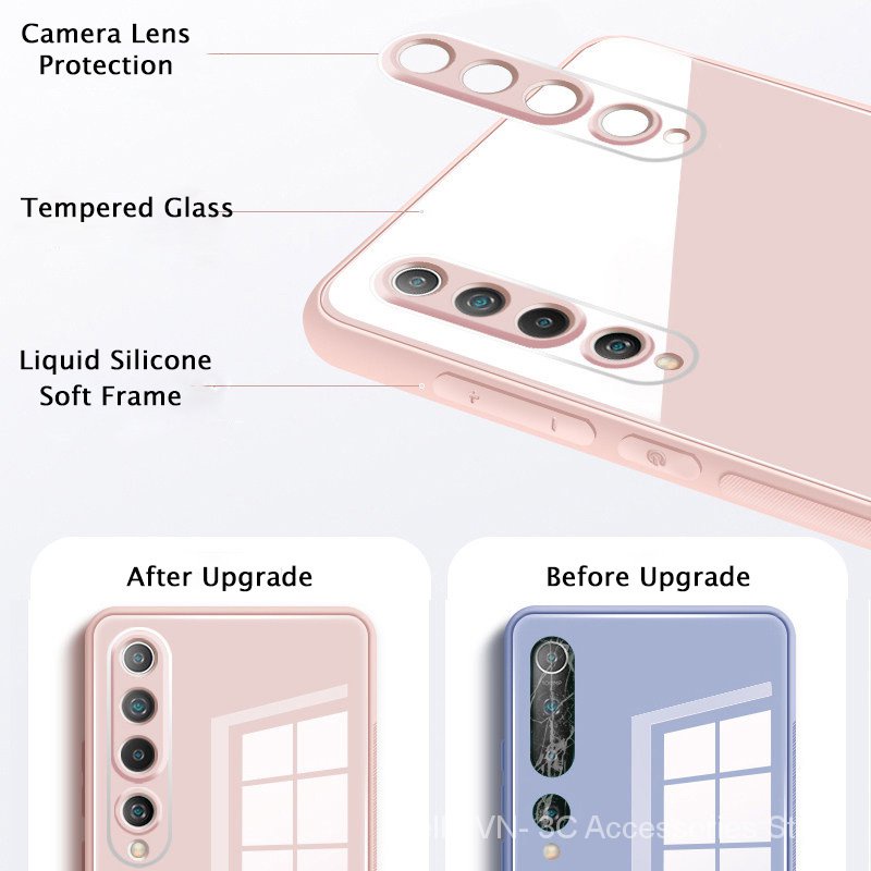 Oppo Reno 6 / 5 Pro Find X3 / X3Pro Ốp Điện Thoại Kính Cường Lực Cứng Viền Silicon Mềm 2 Lớp Chống Trầy Bảo Vệ Camera Cho