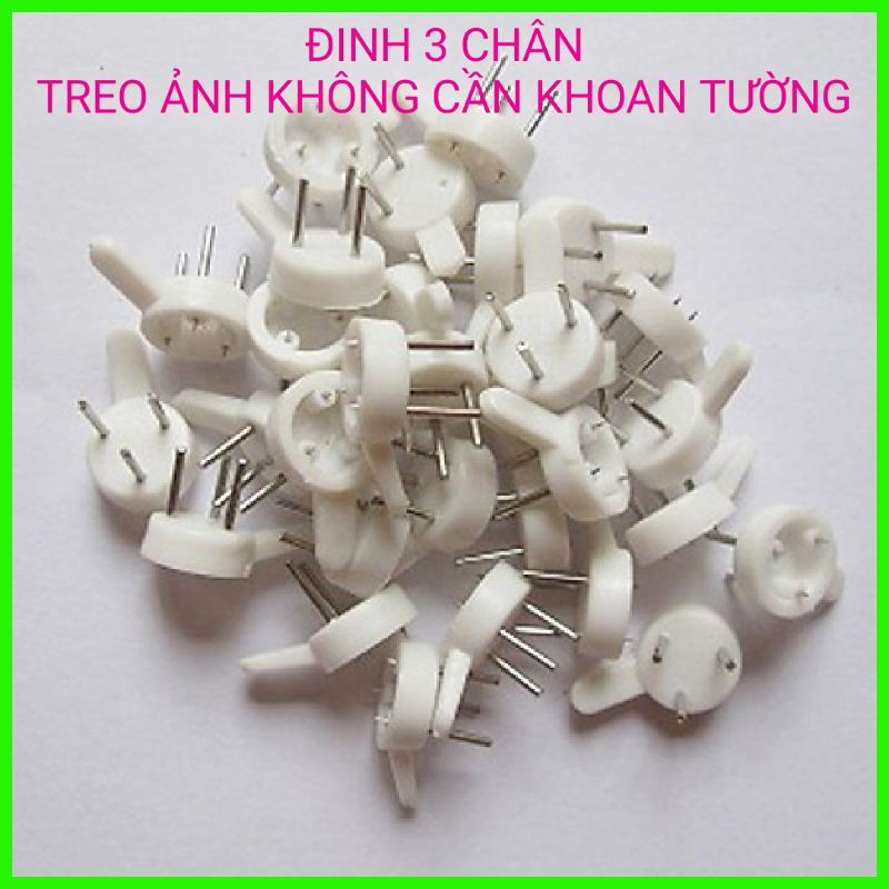 Combo 10 Đinh 3 chân treo ảnh không cần khoan tường