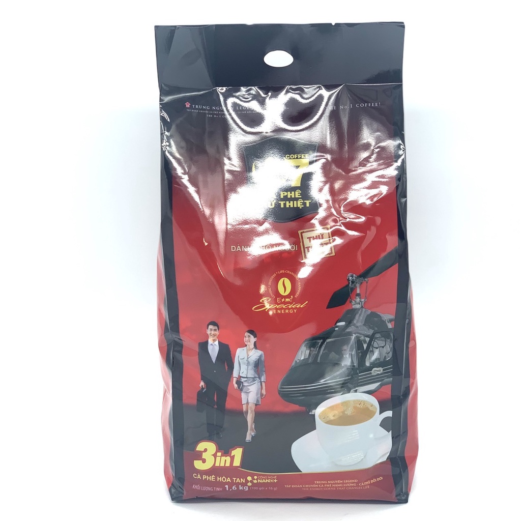 Cà Phê Trung Nguyên Hòa Tan 3in1 Bịch 100 Gói x 16gr