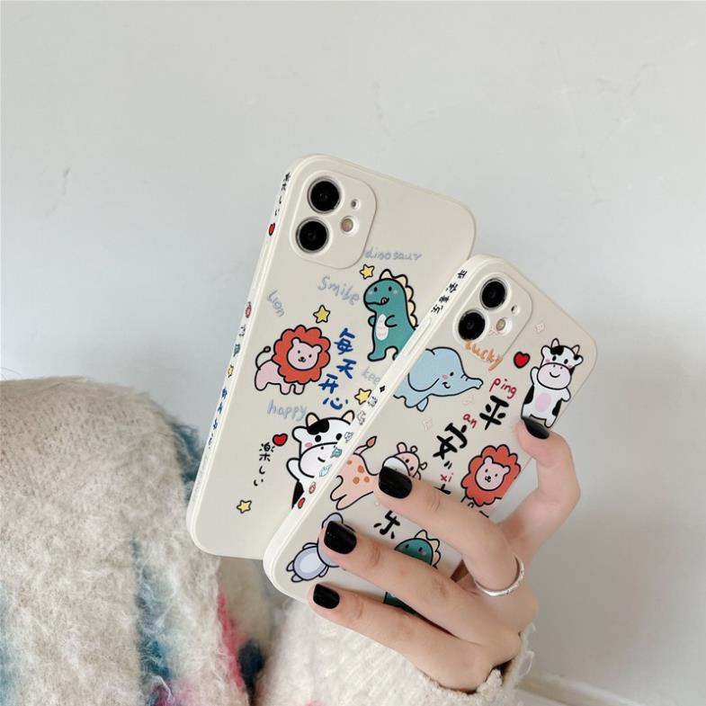 Ốp lưng iphone cạnh vuông in hình viền Dinosaur 6/6plus/6s/6splus/7/7plus/8/8plus/x/xr/xs/11/12/pro/max/plus/promax DT08