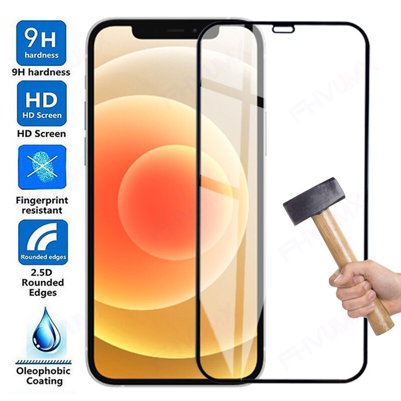 KÍNH CƯỜNG LỰC IPHONE 14 PRO MAX - 14 PLUS - 13 PRO MAX - 12 PRO MAX - 12 PRO - 12 FULL TEMPERED GLASS