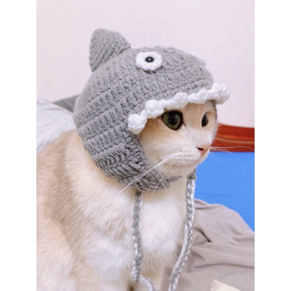 Mũ cá mập cho mèo