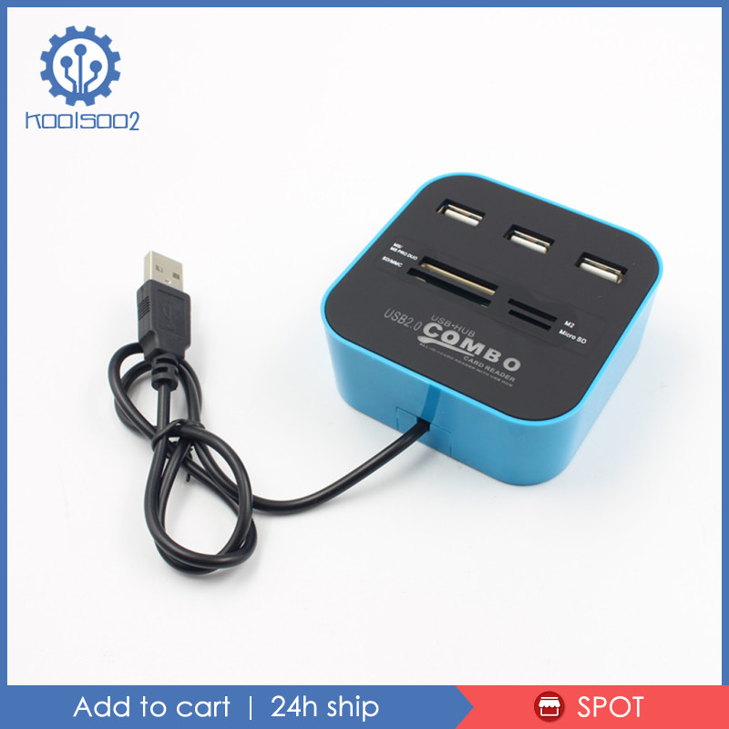 Đầu Đọc Thẻ Nhớ 3 Cổng Usb 2.0 Ms / / M2 / Tf Koolsoo2