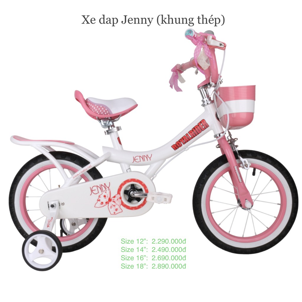 Size 18&quot; Xe đạp trẻ em Royal Baby Jenny ( Royalbaby - Xe đạp cho bé )