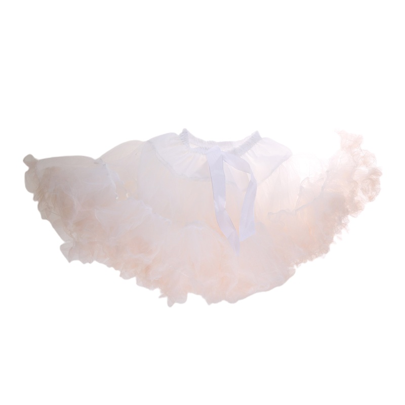 Chân Váy Xòe Tutu Lưng Cao Co Giãn Nhiều Lớp Bằng Vải Tuyn Đính Nơ Ngọt Ngào Cho Nữ