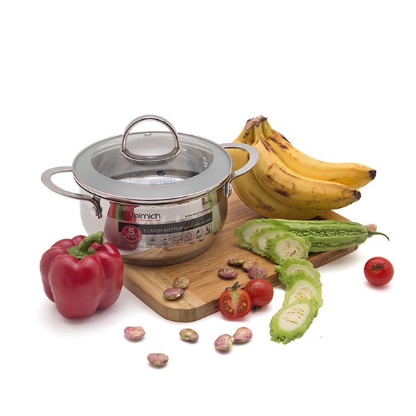 Nồi Nấu Inox 304 5 lớp Đáy Từ ELMICH Celestin 5278 24cm