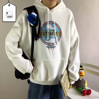 Áo khoác hoodie dài tay dáng rộng thời trang trẻ trung