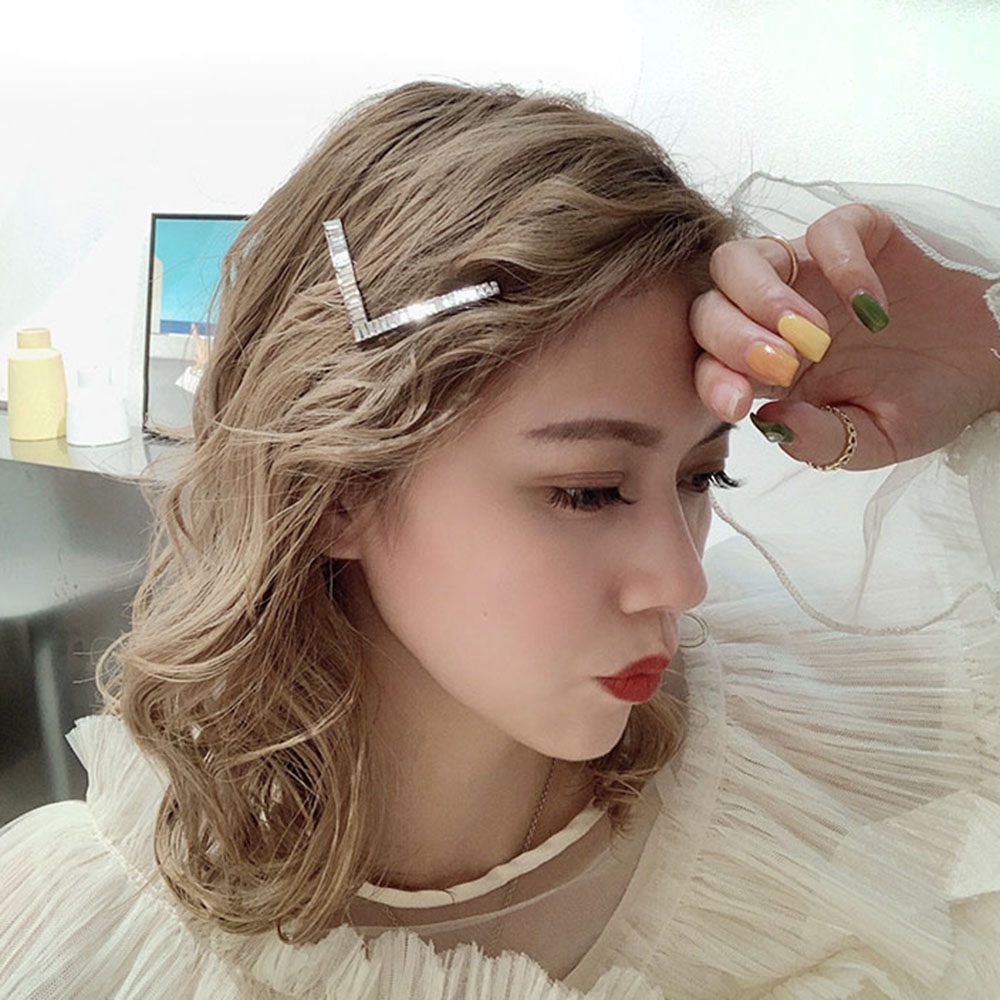Kẹp Tóc Kim Loại Đính Đá Zircon Thời Trang Cho Nữ