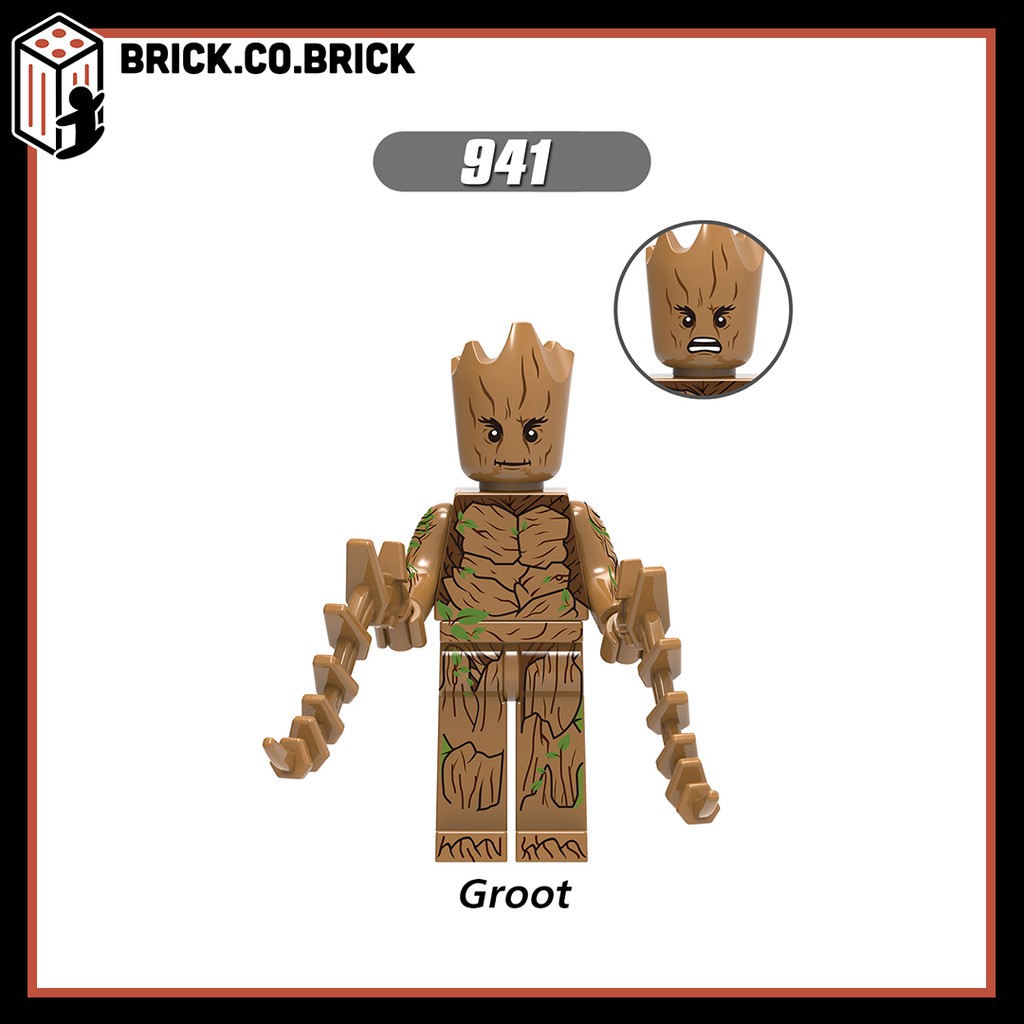 Non LEGO Siêu Anh Hùng Đồ Chơi Lắp Ráp Minifigure Super Hero Marvels Avengers DC Groot Bucky Vision Wong Falcon X0217