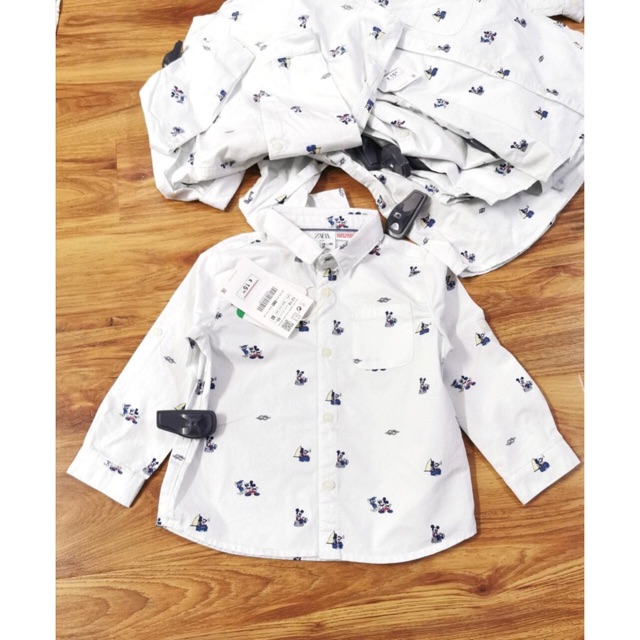 Áo sơ mi zara mickey & pluto dư xịn
