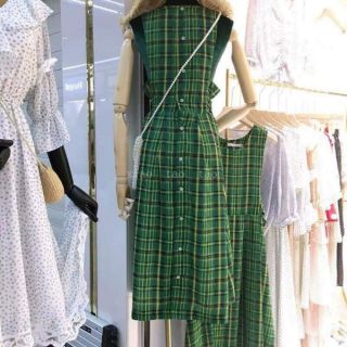 Đầm maxi xanh