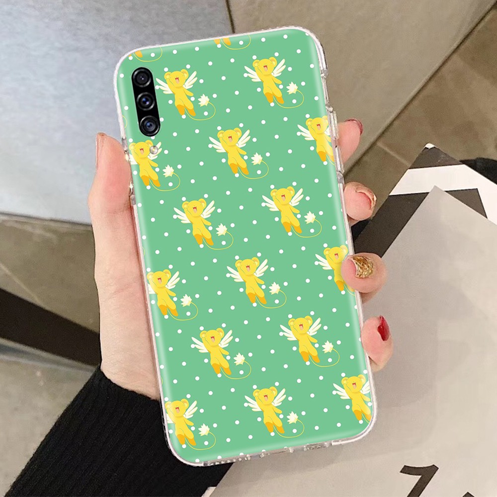 Ốp Điện Thoại Dẻo Trong Suốt Họa Tiết Hoạt Hình Thủ Lĩnh Thẻ Bài Sakura Kero Cho Samsung Galaxy S8 S9 S10 Lite Plus S7 Edge S10E 56gt