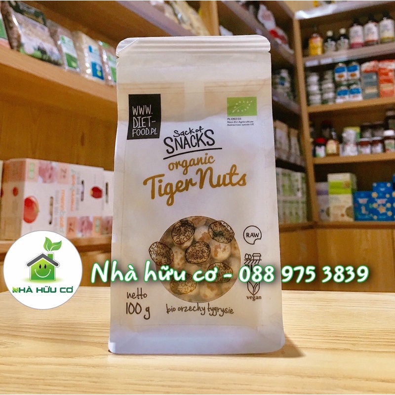 Hạt Hổ.tiger nuts (Hạnh nhân đất) hữu cơ Diet Food Organic Tiger Nuts - Hsd: 15/10/2022 - Nhà Hữu Cơ