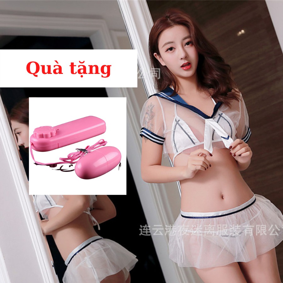 S01 - Cosplay đồng phục thủy thủ học sinh sexy xanh trắng