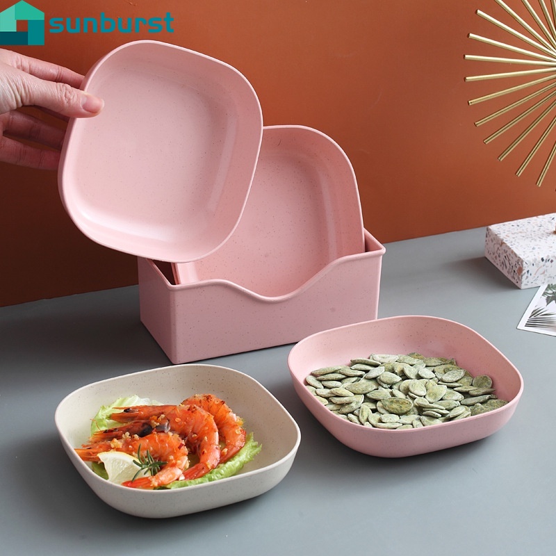 Đĩa đựng thức ăn bằng nhựa lúa mạch thân thiện với môi trường