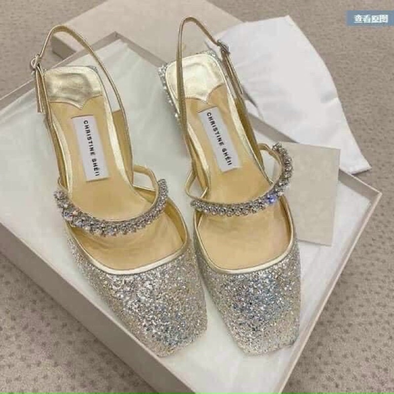 Sandal đế bệt bít Jimmy mũi quai đá hàng cao cấp fullbox