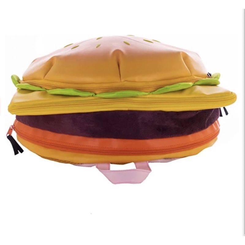 Balo da hình hamburger dễ thương, kích thước lớn chứa a4, macbook, ipad